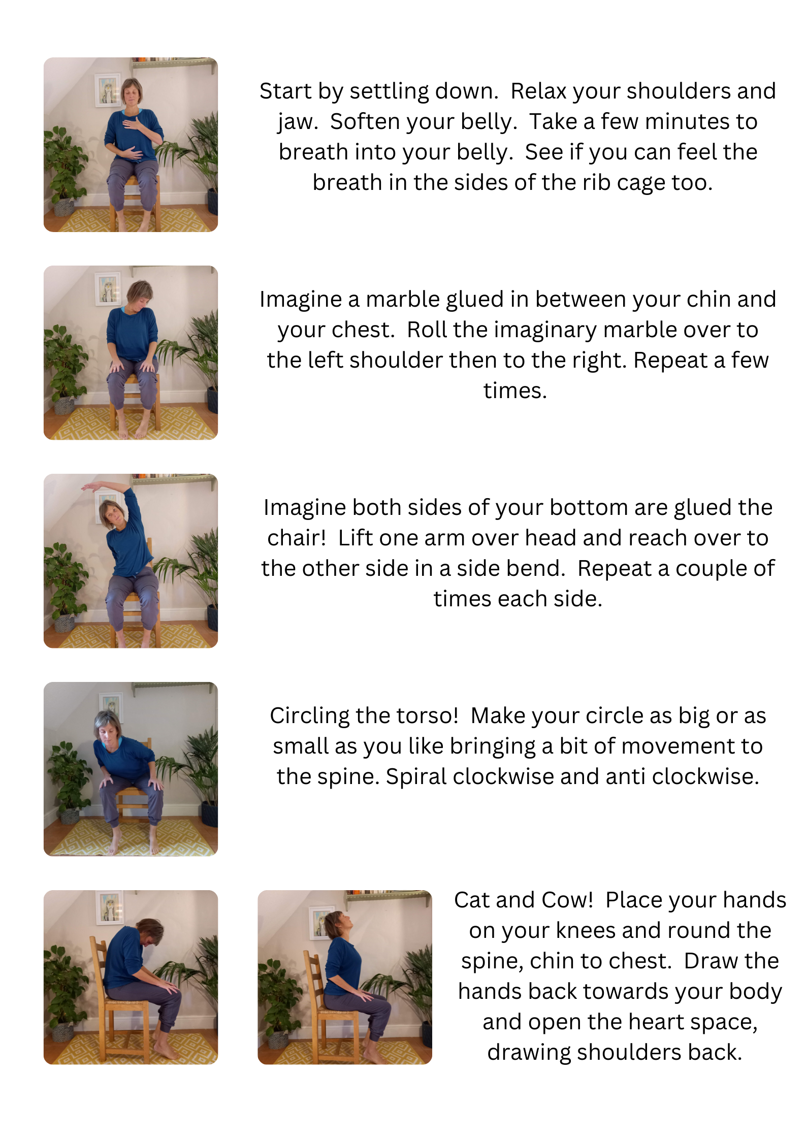 Chair Yoga Sheet 1 Chair Yoga Sheet 1
